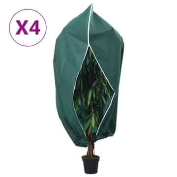 Vidaxl Zaštitne kapuljače s patentnim zatvaračem, 4 kom, 70 g/m² 2,36 x 2 m