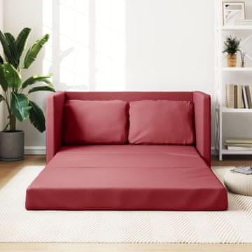 Vidaxl 2-u-1 podna sofa boje vina 112x174x55 cm umjetna koža