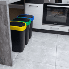 Rotho Set za Sortiranje Otpada TWIST 3x25L Plastičan Višebojni Koševi