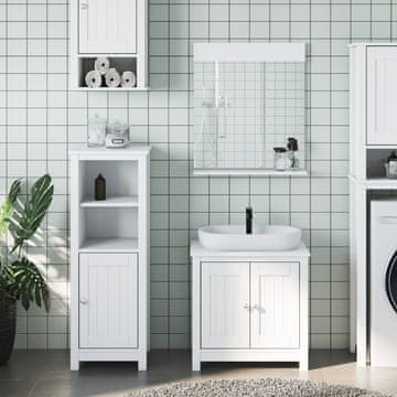 Vidaxl BERG set kupaonskog namještaja od 3 dijela, bijela, bor
