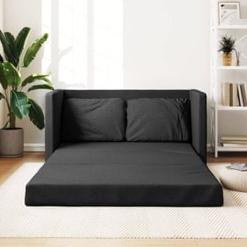 Vidaxl 2-u-1 Podna sofa Crna 112x174x55 cm Tkanina