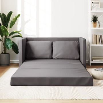 Vidaxl 2-u-1 podna sofa siva 112x174x55 cm umjetna koža