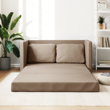 Vidaxl 2-u-1 Podna sofa Cappuccino 112x174x55 cm Imitacija kože