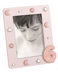 MASCAGNI A1548 SRETAN ROĐENDAN drveni okvir 13x18 ružičasta