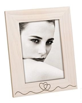 MASCAGNI A1551 2 HEARTS CHAIN NATURAL okvir drveni 13x18 ff