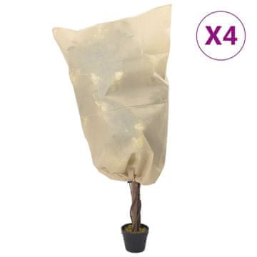 Vidaxl Zaštitne kapuljače s vezicama, 4 kom, 70 g/m², 0,8 x 0,8 m