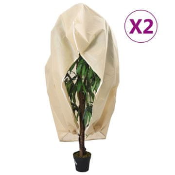 Vidaxl Zaštitne kapuljače s patentnim zatvaračem, 2 kom, 70 g/m² 2,36 x 2 m
