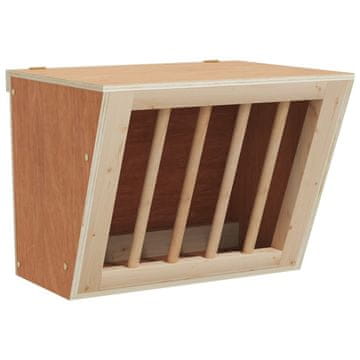 Vidaxl Hranilica za sijeno za zečeve 25x18,5x20,5 cm masivna jelovina