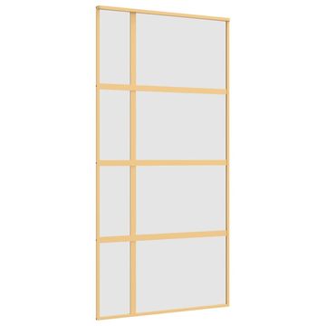 Vidaxl Klizna vrata zlatna 102,5x205 cm matirano staklo ESG i aluminij