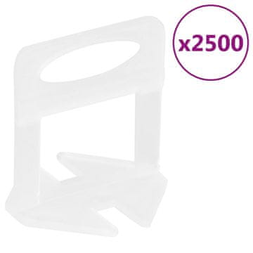 Vidaxl Stezaljke za niveliranje pločica, 2500 kom, 2 mm