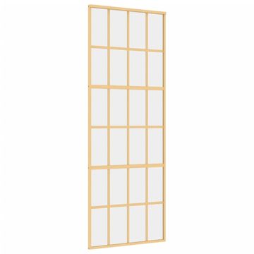 Vidaxl Klizna vrata zlatna 76x205 cm prozirno staklo ESG i aluminij