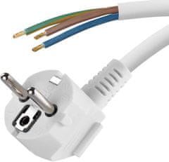 EMOS S14322 priključni kabel, PVC, 3x1,5 mm, 2 m, bijela