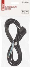 EMOS S18322 priključni kabel, PVC, 3x1,5 mm, 2 m, crna
