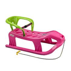 Master Snow Star plastične sanjke s naslonom - roze
