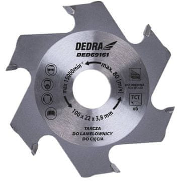 Dedra WIDIA rezna ploča za rezač lamela 6 zuba 100x22mm