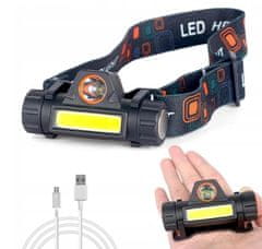 hurtnet Glava baterija 1200mah LED cob svjetiljka s magnetom