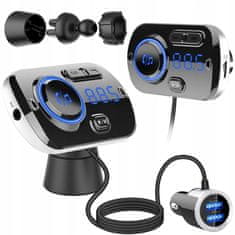 Verkgroup 8V1 auto FM odašiljač SD bluetooth 2x USB 12-24V LED RGB