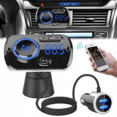 Verkgroup 8V1 auto FM odašiljač SD bluetooth 2x USB 12-24V LED RGB