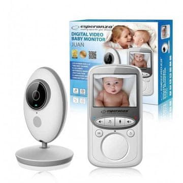 Esperanza Baby Monitor baby sitter s noćnom video kamerom i 2.4" LCD zaslonom do 260m