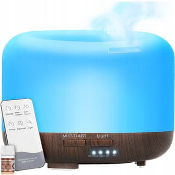 Malatec LED RGB aroma difuzor ovlaživač zraka s daljinskim upravljačem 300ml