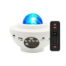 Bass Polska LED RGB Zvjezdani projektor i Bluetooth Loud USB White
