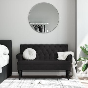 Vidaxl Klupa s naslonom Crna 120x62x75,5 cm Tkanina