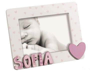 MASCAGNI A1547 NAME dječji okvir drvo 13x18 ružičasta