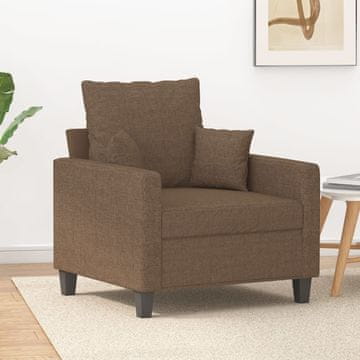Vidaxl Fotelja, smeđa, 60 cm, presvučena tkaninom