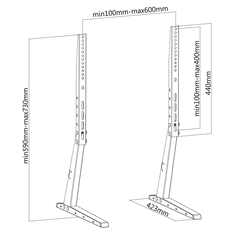 Gembird Stalak za TV TVS-D70F-01 37"- 70"