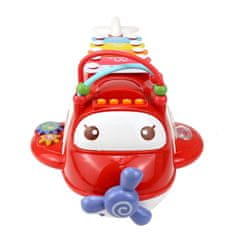 Aga4Kids Interaktivni avion s ksilofonom Crvena