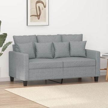 Vidaxl Dvosjed Kauč Svijetlo siv 120 cm Presvlaka od tkanine