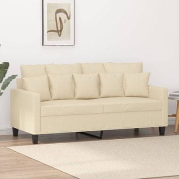 Vidaxl dvosjed, krem, 140 cm, presvučen tkaninom