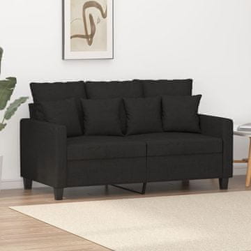 Vidaxl Dvosjed, crna, 120 cm, presvučena tkaninom