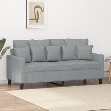 Vidaxl Dvosjed Kauč Svijetlo siva 140 cm Presvlaka od tkanine