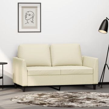 Vidaxl Dvosjed Kauč Krem 120 cm Imitacija Kože