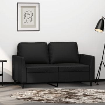 Vidaxl Dvosjed, crna, 120 cm, umjetna koža