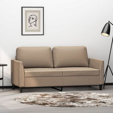 Vidaxl Dvosjed, Cappuccino, 140 cm, Implicitna koža