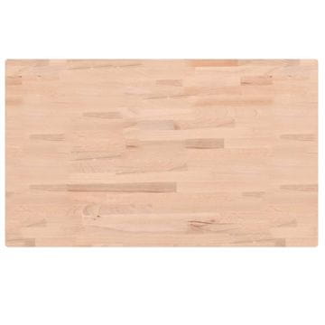 Vidaxl Stolna ploča 100x60x4 cm pravokutna od masivne bukovine