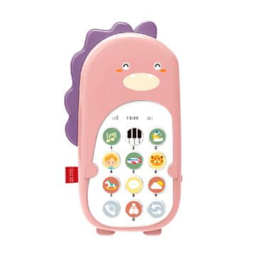 Aga4Kids Dječji telefon Dinosaur Roza