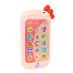 Aga4Kids Dječji telefon Pijetao Ružičasti