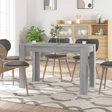 Vidaxl Blagovaonski stol, sivi hrast sonoma, 120x60x76 cm