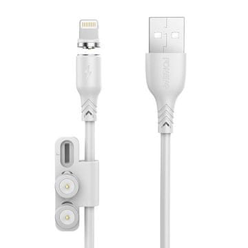 MojPlanet Foneng X62 Magnetski 3u1 USB na USB-C / Lightning / Micro USB kabel, 2.4A, 1m (bijeli)