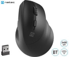 Natec Crake 2 vertikalni bežični miš, 2400DPI, Bluetooth, za dešnjake (MOUSE-NAT-CRAKE2-R)