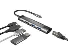 Natec Fowler Go USB hub, 2x USB, HDMI, Ethernet, USB-C (USB-HUB-NAT-FOWLER-GO)