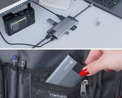 Natec Fowler Plus USB hub, 3x USB-A, HDMI, Ethernet, USB-C, microSD (USB-HUB-NAT-FOWLER-PLUS)