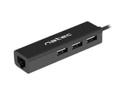 Natec Dragonfly USB hub, 3x USB, Ethernet (USB-HUB-NAT-DRAGONFLY)