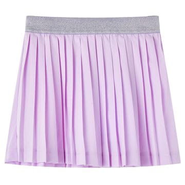 Vidaxl Dječja plisirana suknja, lila, 128