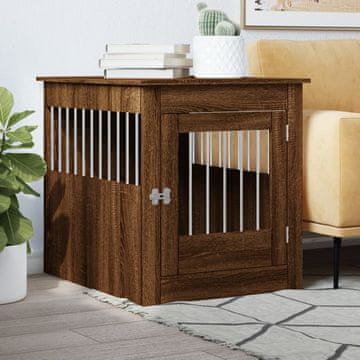 Vidaxl Kavez za pse smeđe hrastove boje 64,5 x 80 x 71 cm