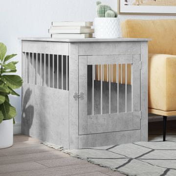 Vidaxl Kavez za pse betonsko-sive boje 64,5 x 80 x 71 cm