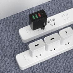 DUDAO A5H punjač 3x USB / USB-C 20W PD QC, bijela